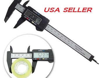 6inch 150mm Electronic Digital Caliper Ruler Carbon Fiber Composite Vernier US SELLER Fast Shipping