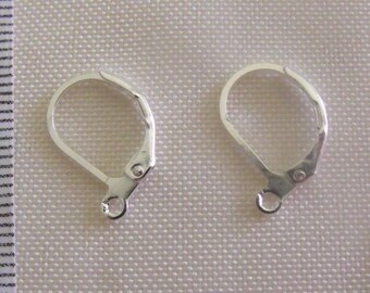 pair of medium silver-tone earrings