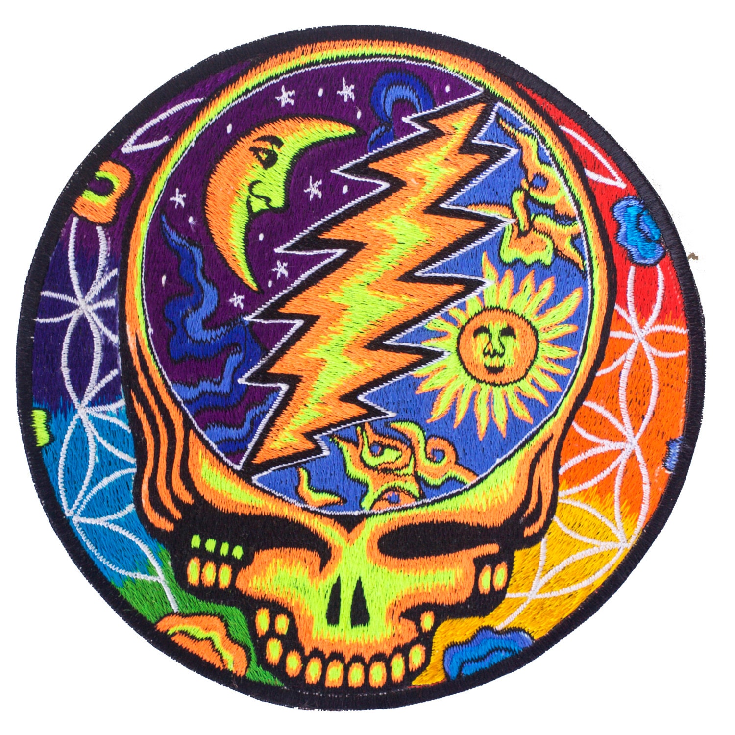 Grateful Dead glowing color Patch psy patch LSD psychedelic