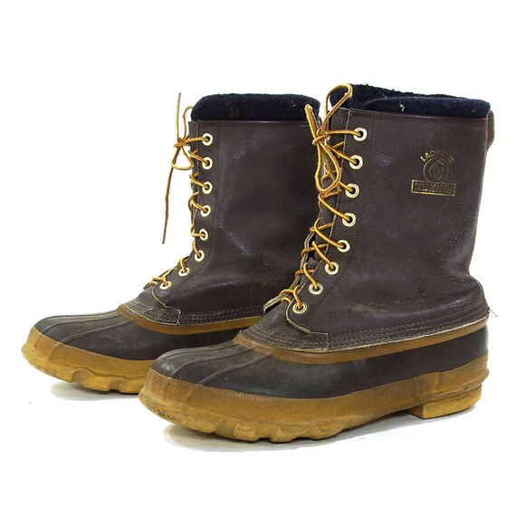 80s LaCrosse Waterproof Duck Boots Vintage 1980s Leather
