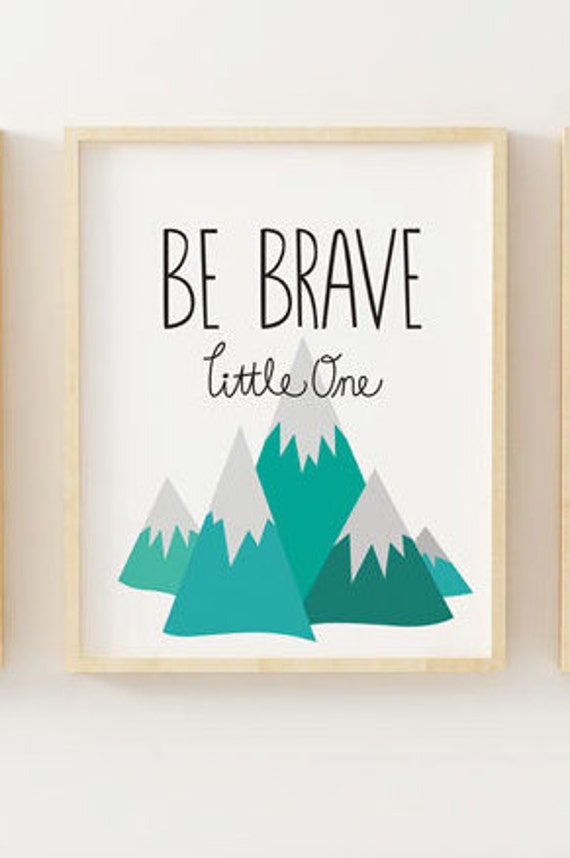 Woodland Nursery Mountains Nursery Decor Be Brave Little