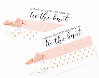 Hair Tie Bridal Shower Favor | Hair Tie Bridesmaid Gifts, Hair Tie Favor, Custom Wedding Favor, Wedding Bridal Shower Favors
