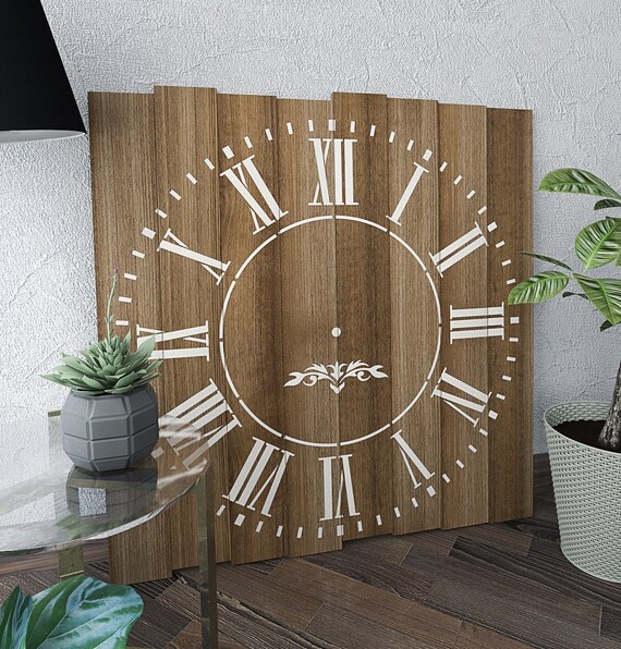 Clock Stencil Old Clock Stencil Large Clock Stencil