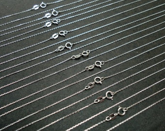 Sterling Silver Necklace Chains - 18" Finished Chains - Choose your quantity