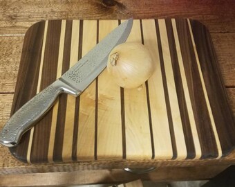 Black Walnut and Maple cutting board