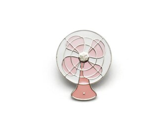 Vintage Electric Fan Enamel Pin (Rose)