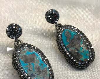 Turqoise Earrings 925k Sterling Silver
