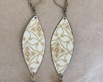 Tin Jewelry Earrings "Ellipticals" Tin for the Ten Year Tenth Wedding Anniversary