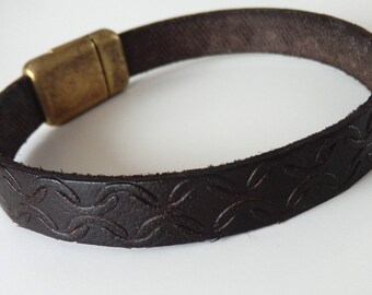 Brown Leather Bracelet , Leather Bracelet, Armband, Leather Bracelet, Woman bracelet, Woman jewelry