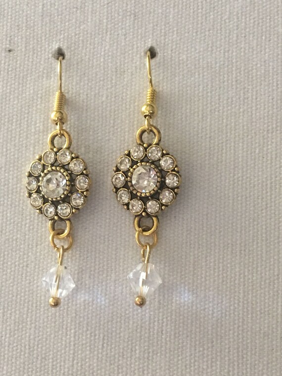 Antique Gold Chandelier Earrings - Antique Gold Chandelier Earrings