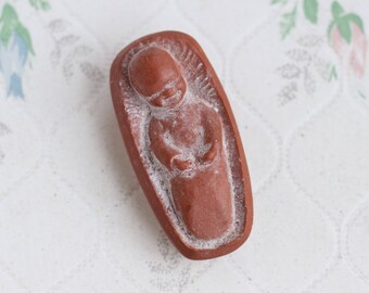 Baby Jesus - Nativity Figure 2" - Clay Folk Art Figure