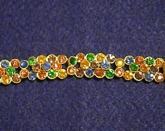 Vintage Czechoslovakia Rhinestone Bracelet