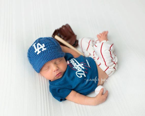 Pre Order Newborn Baby Baseball Cap Hat Los Angeles Dodgers