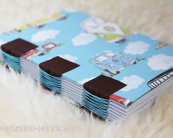 A6 Notebook / over tape binding style / Journal / Handmade coptic bound book