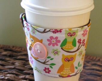 Owls Sleeve Coffee Cup Cozy