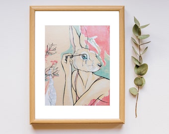 Because I'm worth it - reproduction. acrylic. poster. art deco