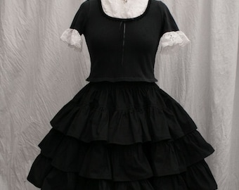 RUFFLE SKIRT Cotton Tiered Petticoat (All Colours)