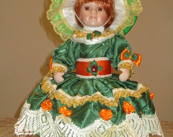 Porcelain doll with unique dress "Annabel"