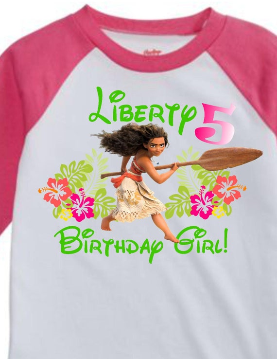 moana birthday party shirts