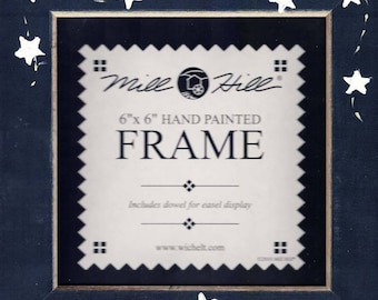 Mill Hill - Frame for Beaded Kits - 6 x 6 inches - MATTE BLUE with STARS - GBFRFA7