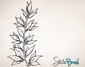 Vinyl Wall Decal Sticker Growing Flower Leaf Item798B