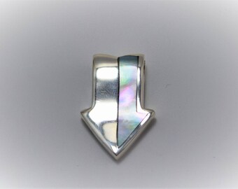 Sterling silver arrowhead with gemstone Pendant