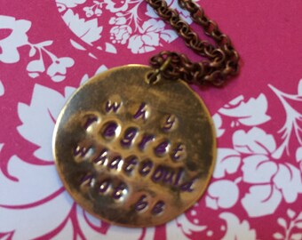 Why regret what could not be Les Miserables necklace