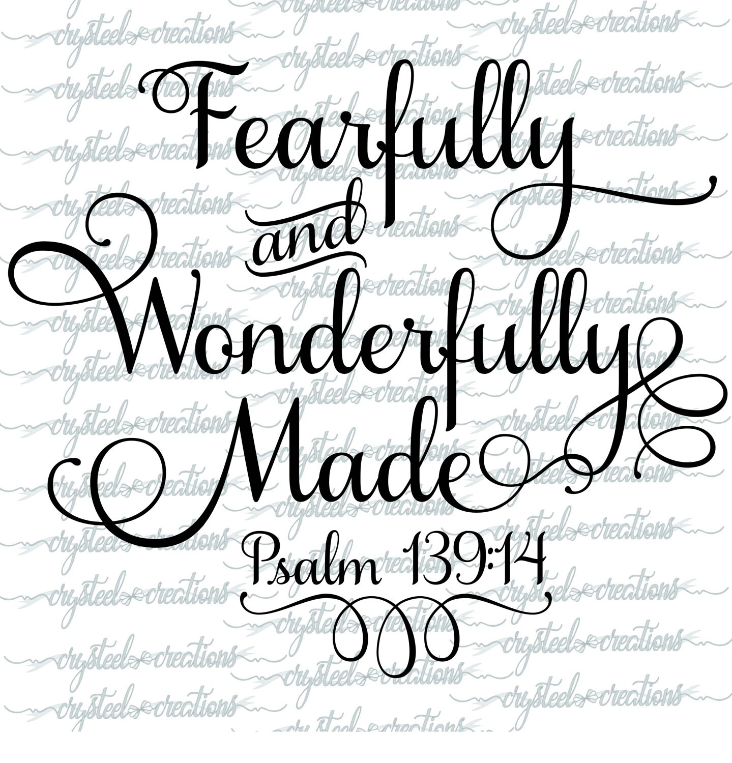 Download Fearfully and Wonderfully Made SVG, PNG, Christian SVG, Silhouette, Cricut, Psalm 139:14 Bible ...