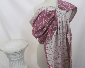 Ring Sling, Tekhni Delta Raspberry WCRS Wrap Conversion - Pleated Shoulder - DVD included, baby shower gift - baby sling, toddler