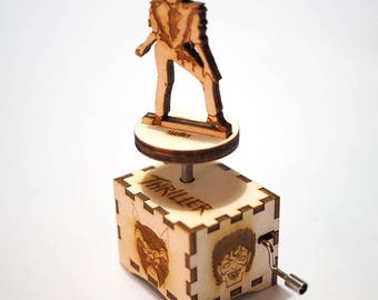 Michael Jackson Music Box - Thriller / Laser cut and laser engraved wood music box. Perfect gift, memorabilia or collectible / Halloween