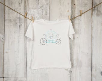 Royals Princess Cinderella Carriage Sketch Embroidered Shirt, Disney, Vacation Shirt