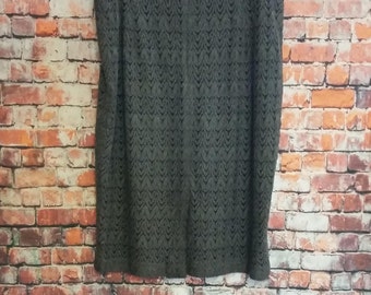 80's Ann Taylor Skirt,Grey,Knee- Length, Size 12