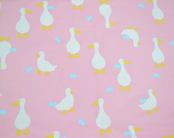 100% cotton-pink fabrics with white ducks