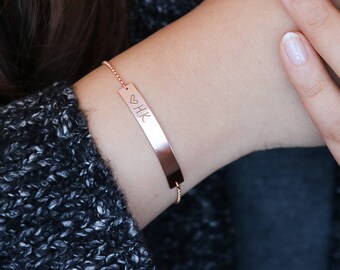 Bar bracelet, sterling silver or gold filled • BB46x51