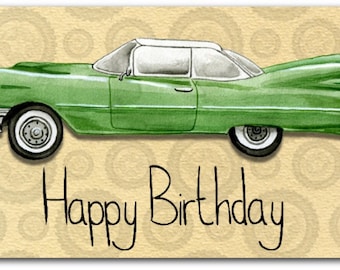 Happy Birthday handmade card 21cm x 10cm
