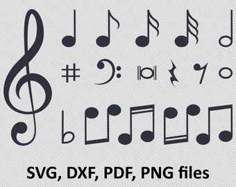 Musical Notes svg, Music svg, Treble Clef svg, Musical staff svg, Music svg files, Music Notes svg, svg files for cricut, svg silhouette
