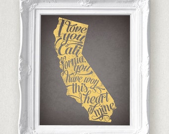 California State Print 8 x 10