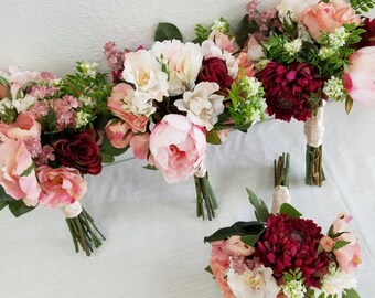 Bridesmaid Bouquet, Wedding Bouquet, Silk Flower Bouquet, Wedding Flowers, Bouquet, Flower Bouquet