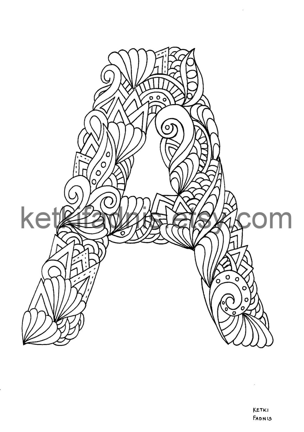Alphabet coloring pages Coloring for adults Printable
