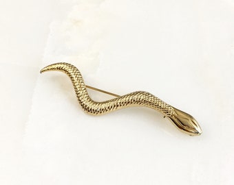 Vintage Gold Snake Brooch