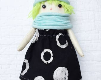Handmade Ragdoll - Baby Shower - Nursery Decor Girls - Gift for Her - Gift for Girls - Pretty Ragdoll - Small Cloth Doll