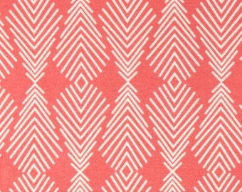 Art Gallery Winged Jersey Knit Plumage Poppy Sold by the 1/2 yard! baby sewing, cotton spandex, girl fabric, leggings, stretchy, printed