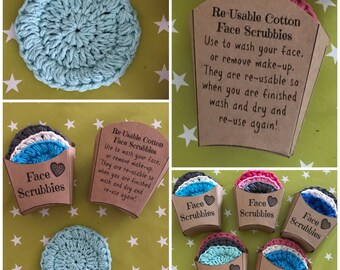 Pure cotton face scrubbies