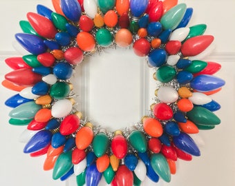 Light Bulb Wreath 15"