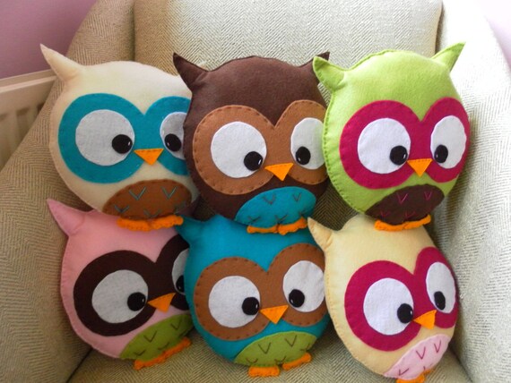 mini stuffed owls