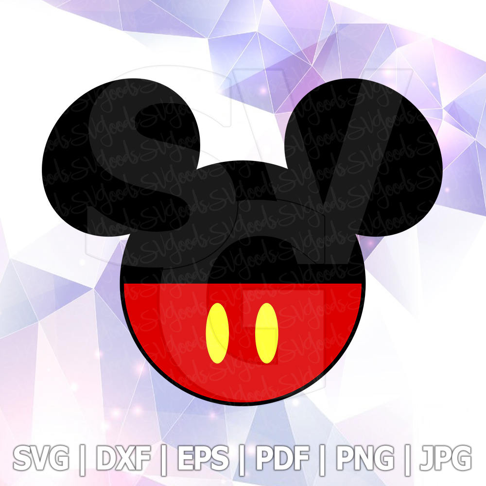 Download Mickey Mouse Head SVG DXF Eps Vector Cuttable File Cricut