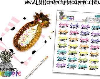 Family Time Planner Stickers | Repositionable Matte Stickers | MI11