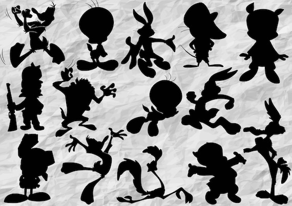 16 Looney Tunes Silhouettes SVG cut files printable instant