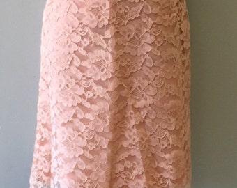Vintage Mod 1960's Peach Lace Dress