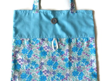 Floral fabric foldable bag